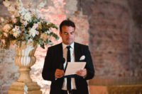 Master of ceremony at a wedding